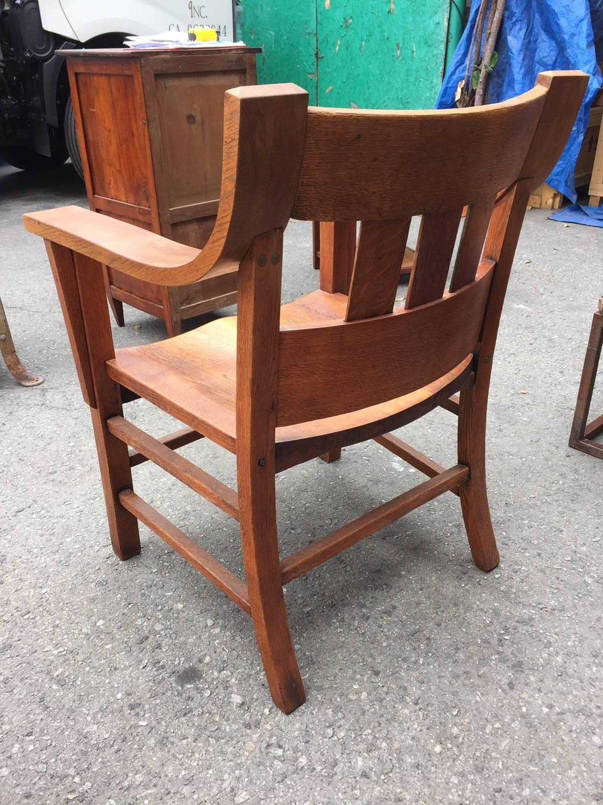 Early 20th Century Pair of Stickley Chairs, American, circa 1900