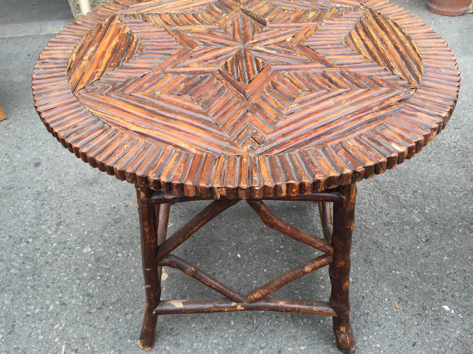 Vintage Twig American Table, circa 1920s In Excellent Condition In West Hollywood, CA