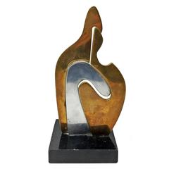 Brass an Nickel Interlocking Sculpture