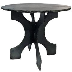 Round Slate Garden Table