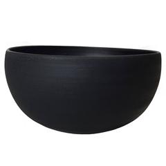 Black Wax Curved Bowl by Sandi Fellman