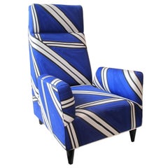 FLAIR Home Collection Custom Torino Chair in Hand-Painted Tria Fabric