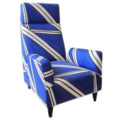 FLAIR Home Collection Custom Torino Chair in Hand-Painted Tria Fabric 9