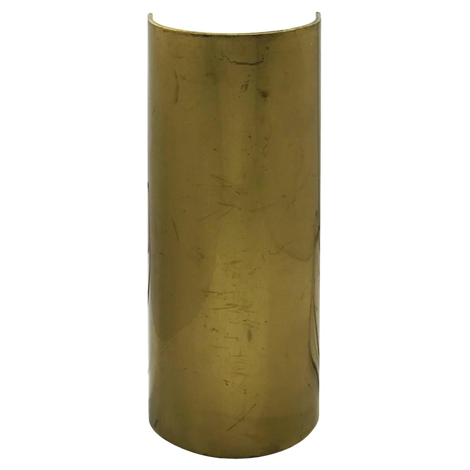 Tall Brass Half Pipe Accent Lamp
