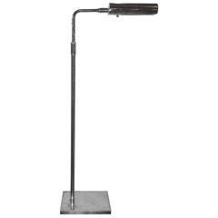Koch & Lowy Adjustable Chrome Library Lamp