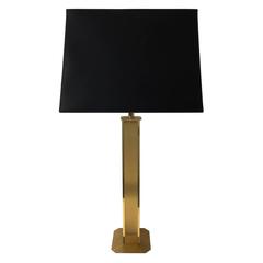 Brass Cut-Corner Table Lamp 3
