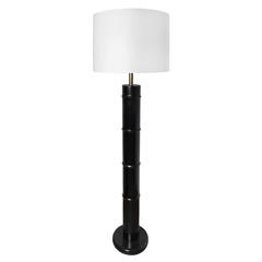 Vintage Ebonized Faux Bamboo Floor Lamp 4