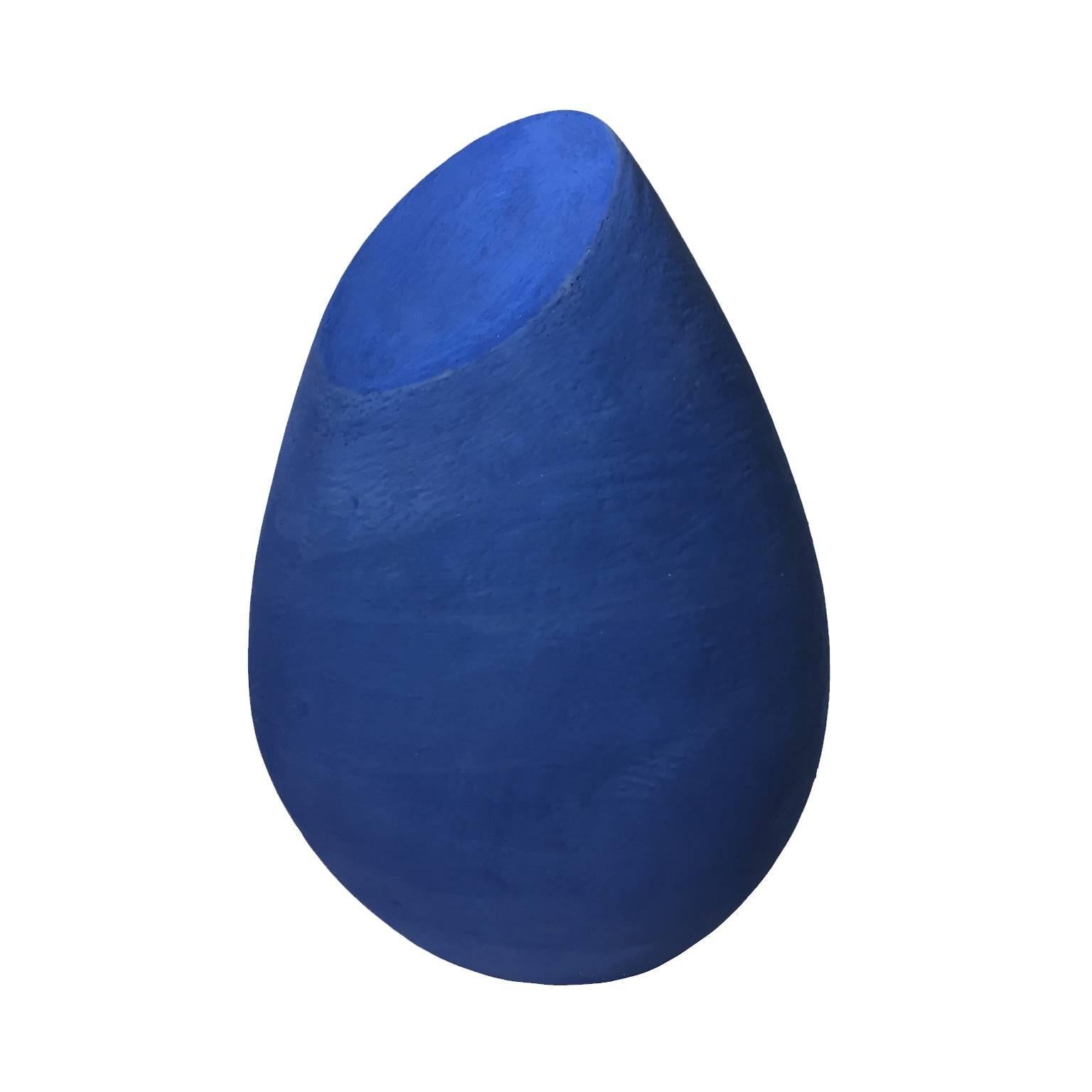 "Blue" Abstract Stoneware Sculpture by Tara Vaughn