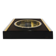 1970s Plexi Vide Poche in Fume with Brass and Chrome Detailing 4