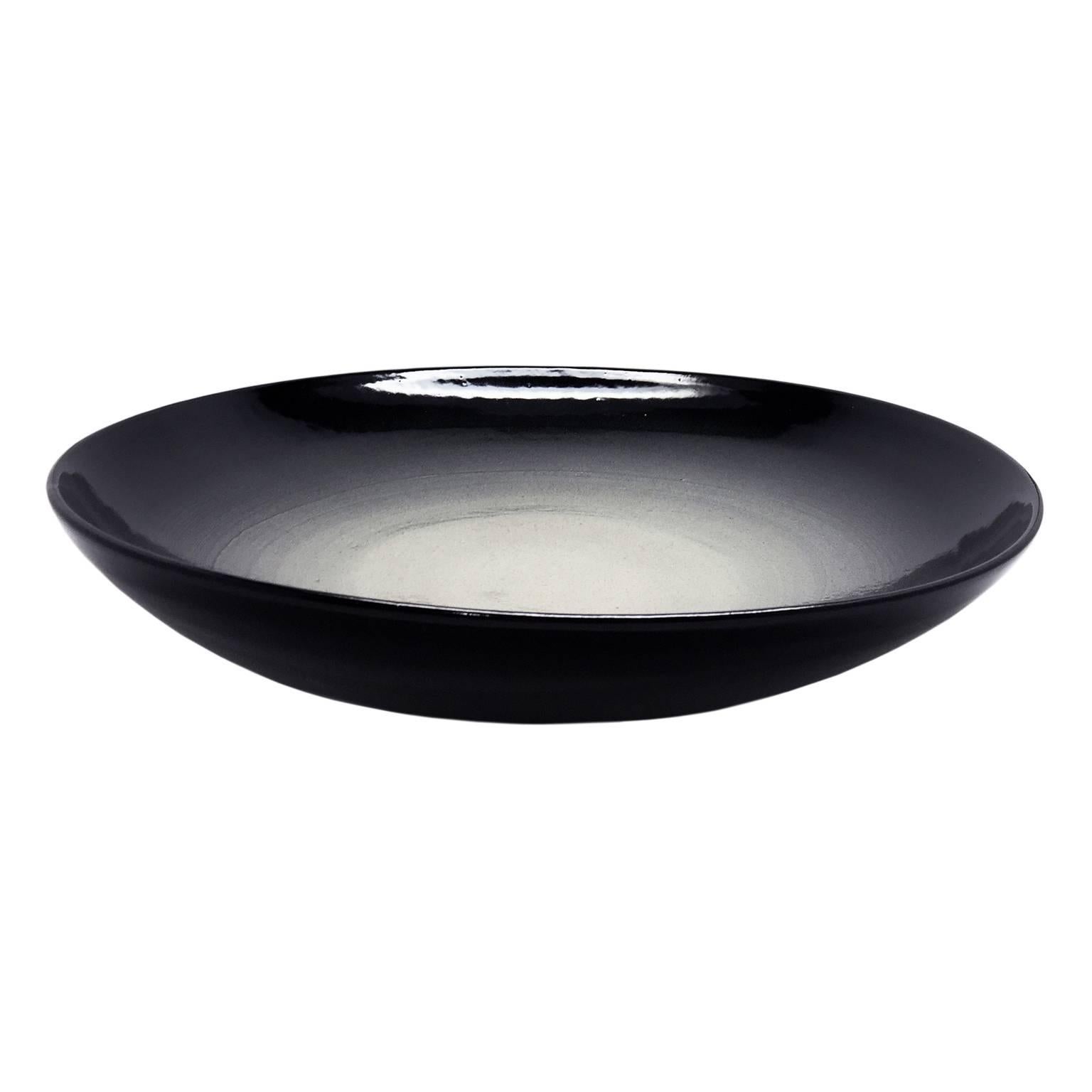 Ombre Glaze Low Wide Ceramic Bowl by Sandi Fellman