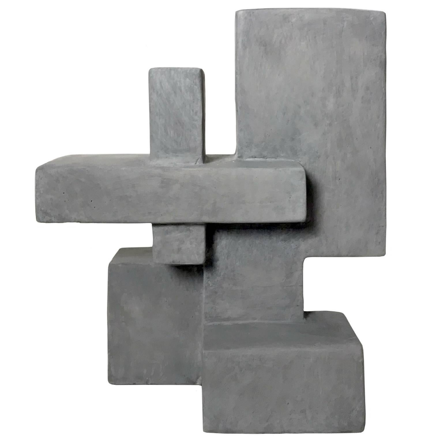 "Bram" Cement Toned Freestanding Sculpture by Dan Schneiger