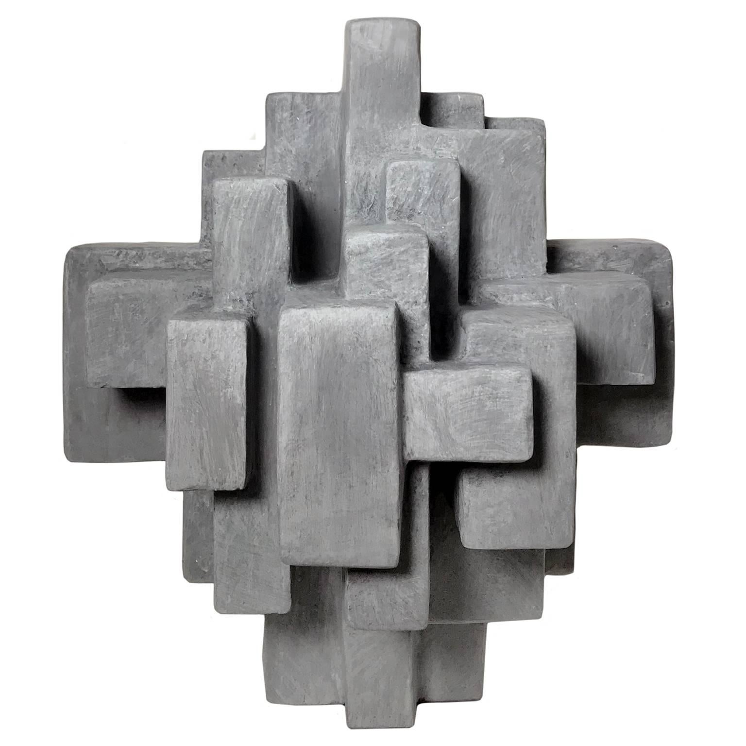 "Daan" Cement Toned Freestanding Sculpture by Dan Schneiger