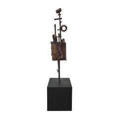 1970s Brutalist Welded Metal Sculpture by R.E. Andermann