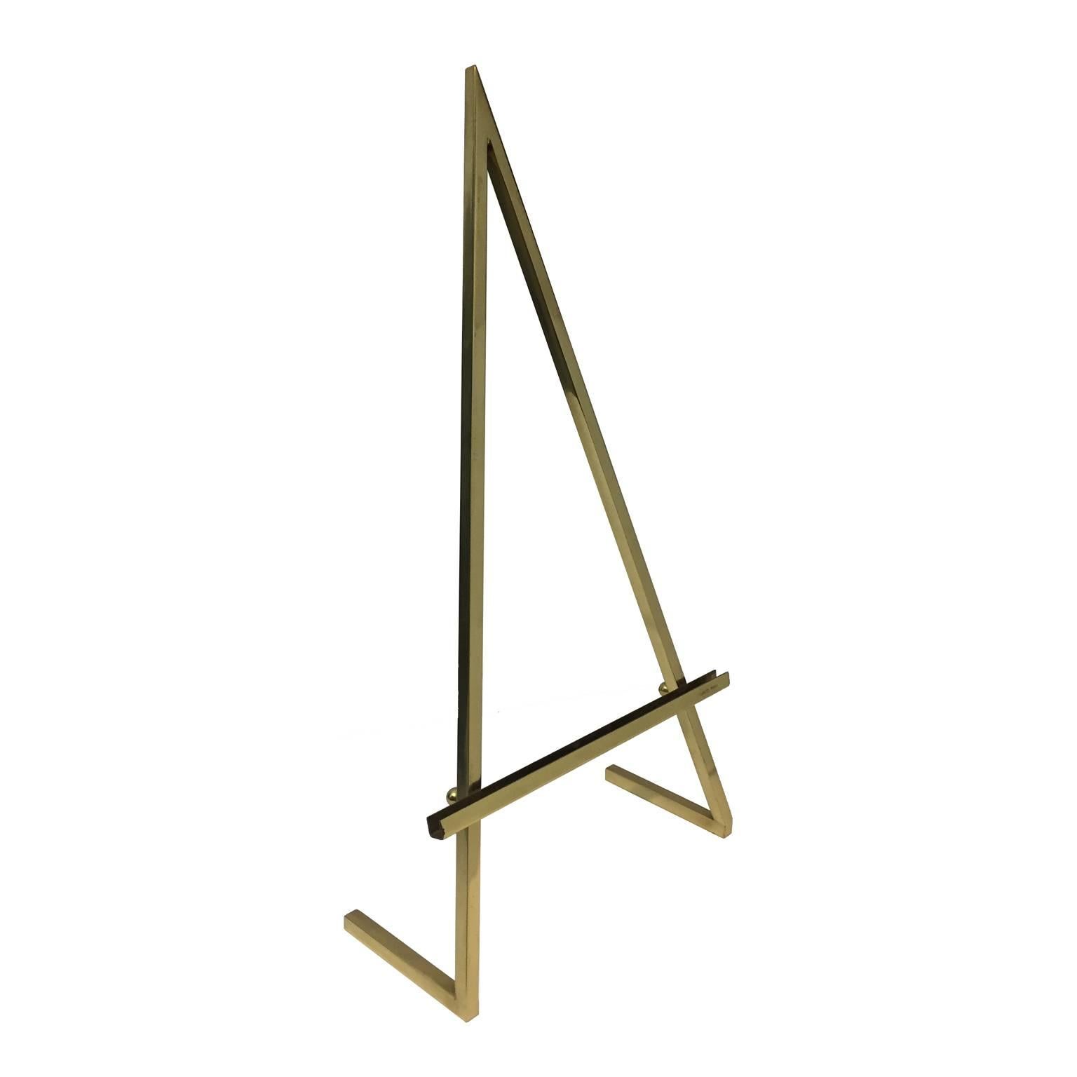 Brass tabletop easel. Stamped 