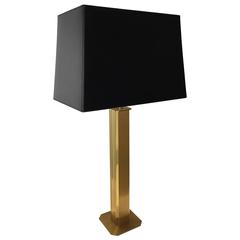 Brass Cut-Corner Table Lamp