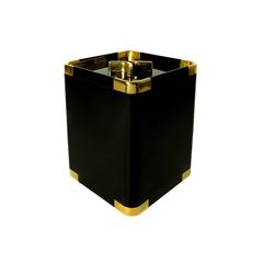 Black Plexi and Gold-Plated Ice Bucket