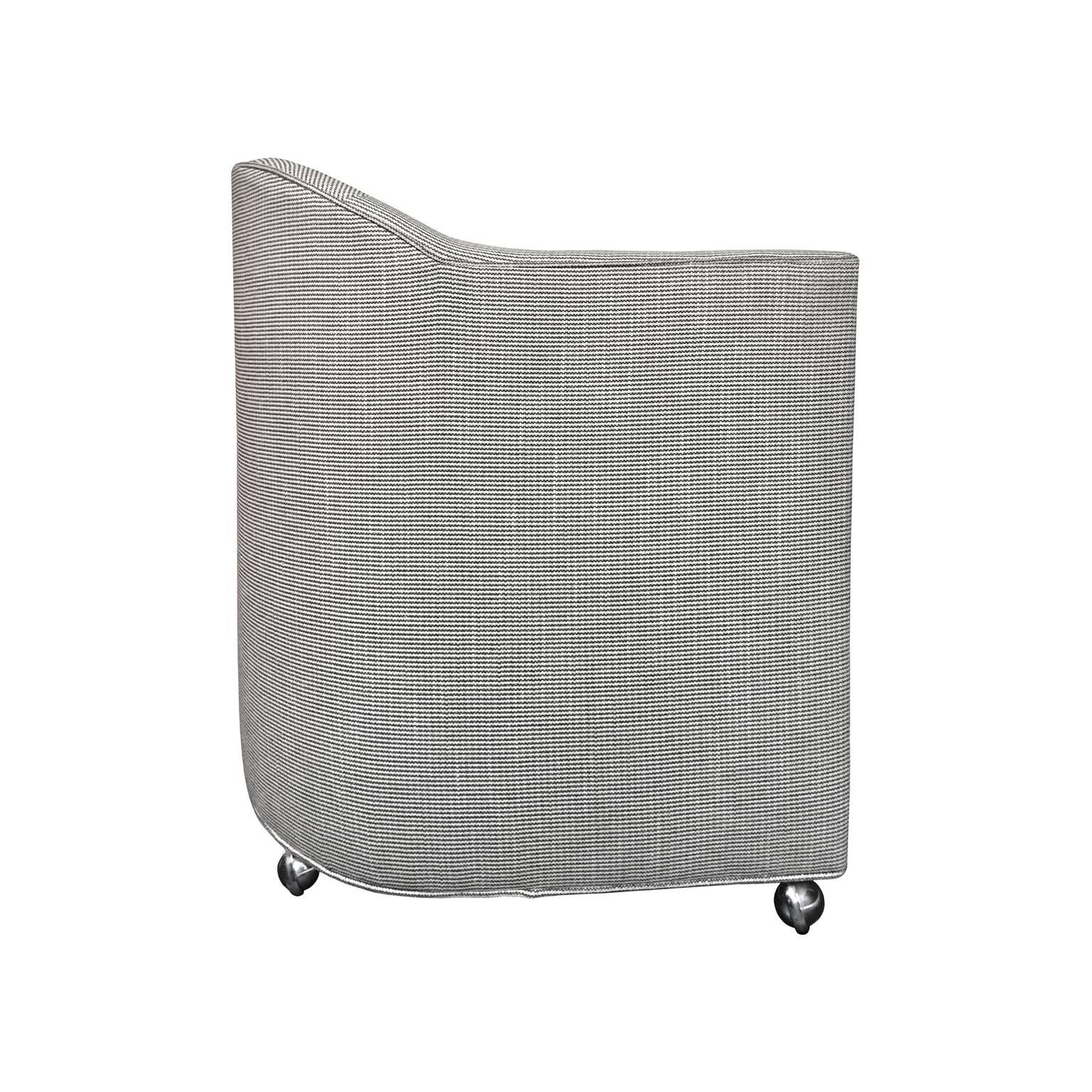 barrel dining chairs with casters