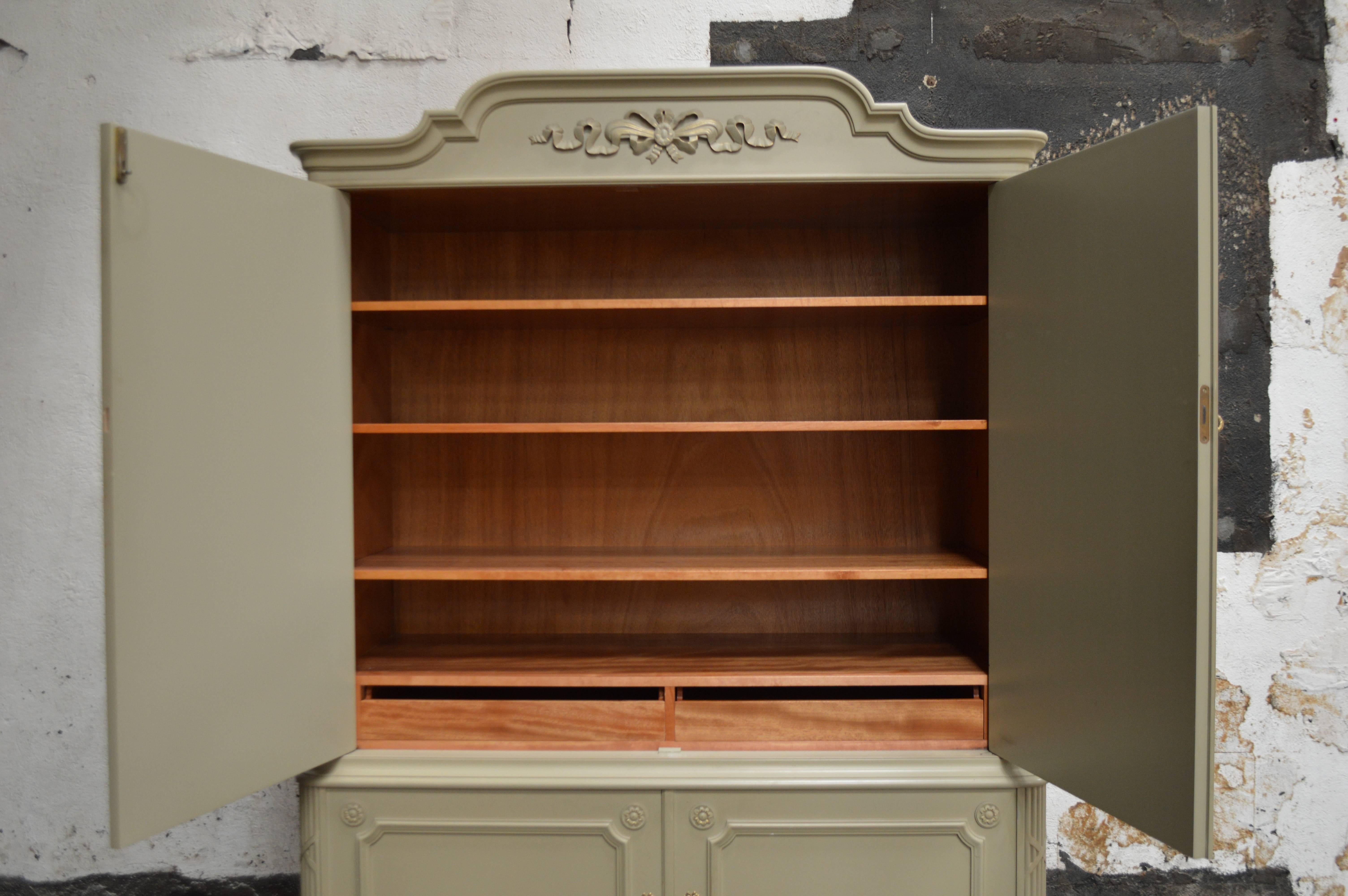 Swedish Gustavian Style Storage Cabinet In Good Condition In Atlanta, GA