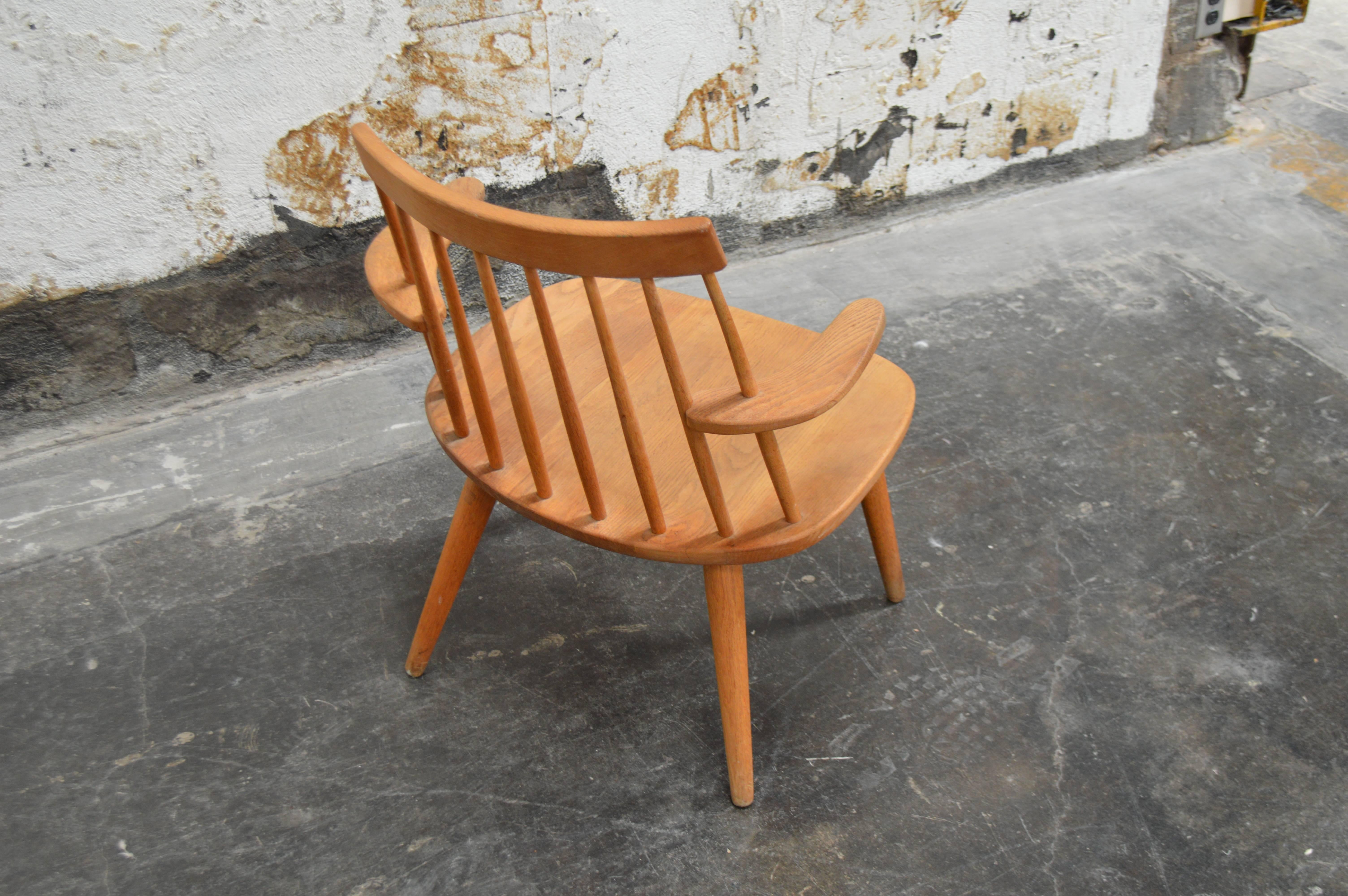 Swedish Oak Easy Chair by Yngve Ekström Model 