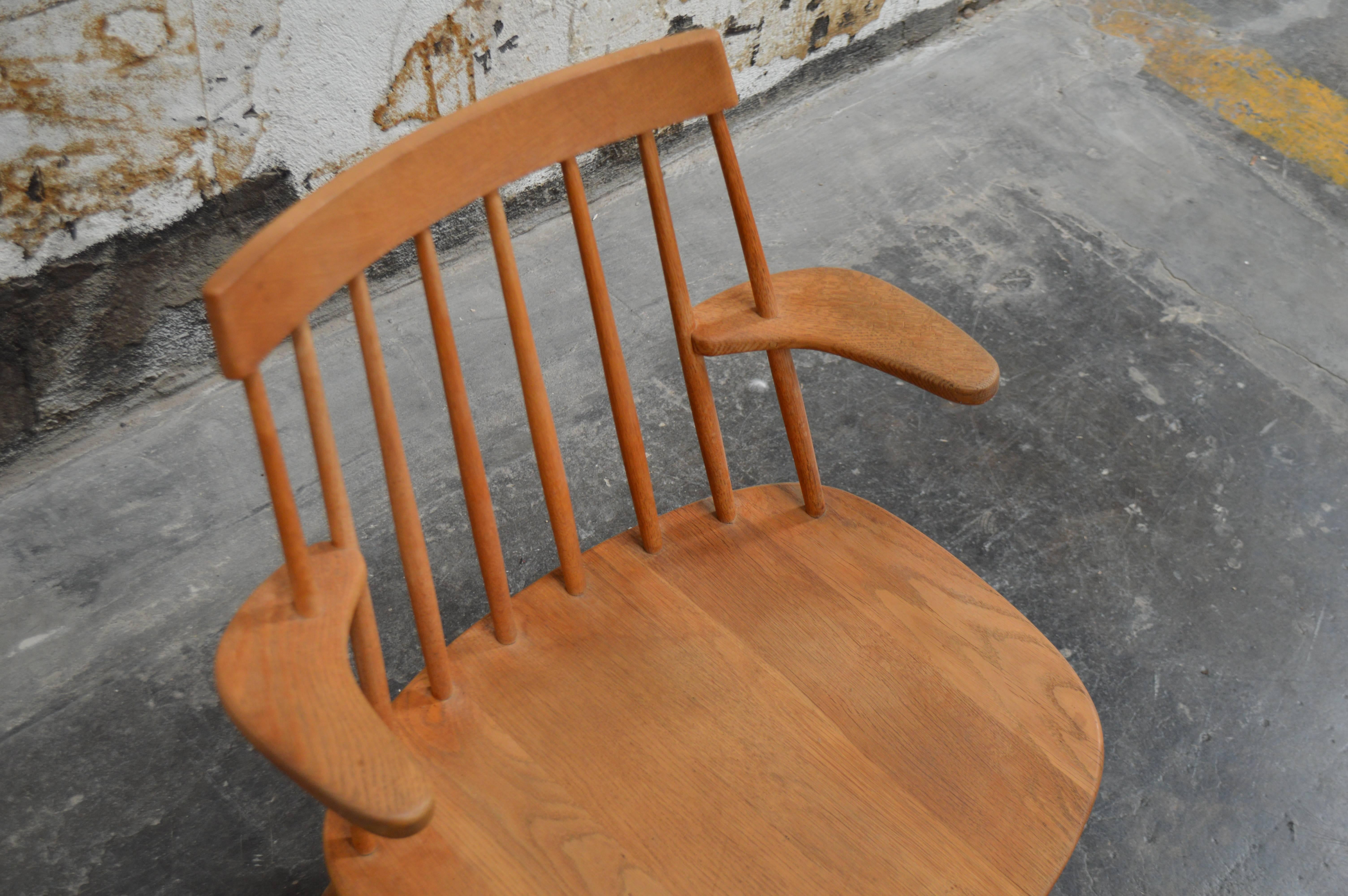 Oak Easy Chair by Yngve Ekström Model 