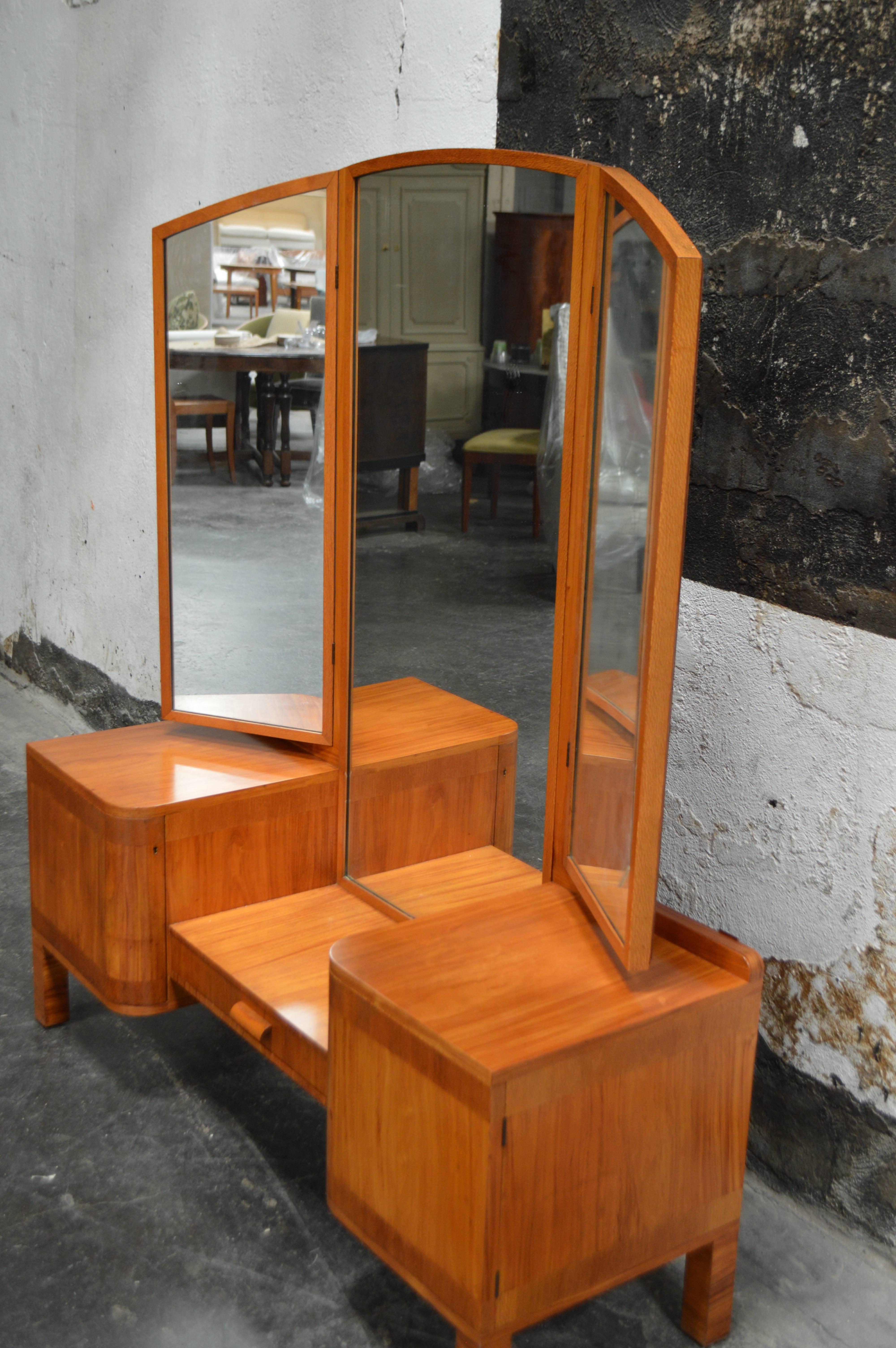 Mid-20th Century Swedish Art Deco Dressing Table Vanity For Sale