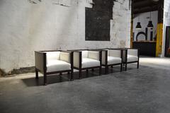 Set di quattro sedie da club svedesi in stile arte e artigianato