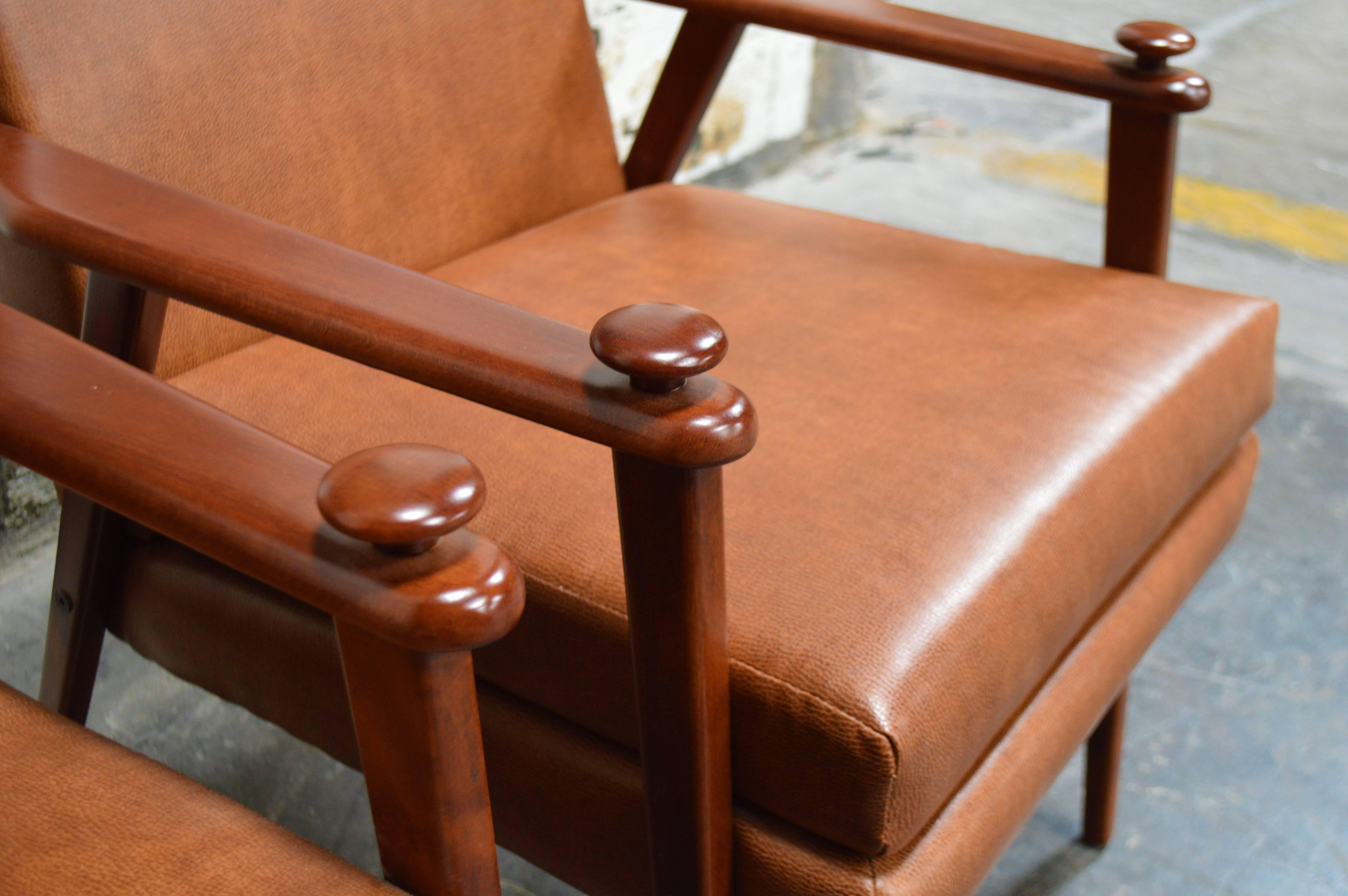Swedish Pair of Mid-Century Modern Side Chairs