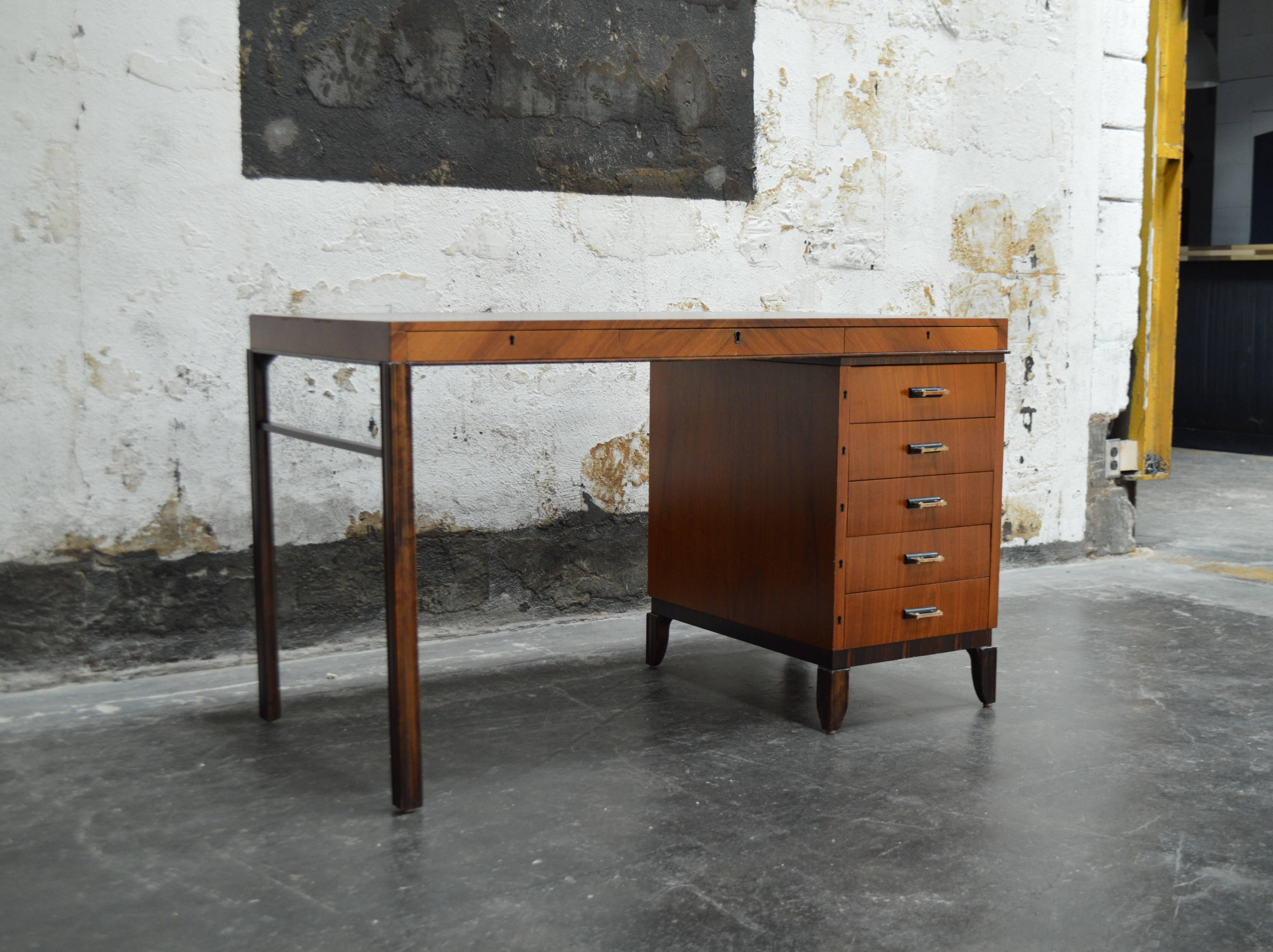 Swedish Art Deco Desk with Drawers 4