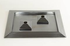 Art Deco Tablett und Kerzenhalter von Norman Bel Geddes für Revere