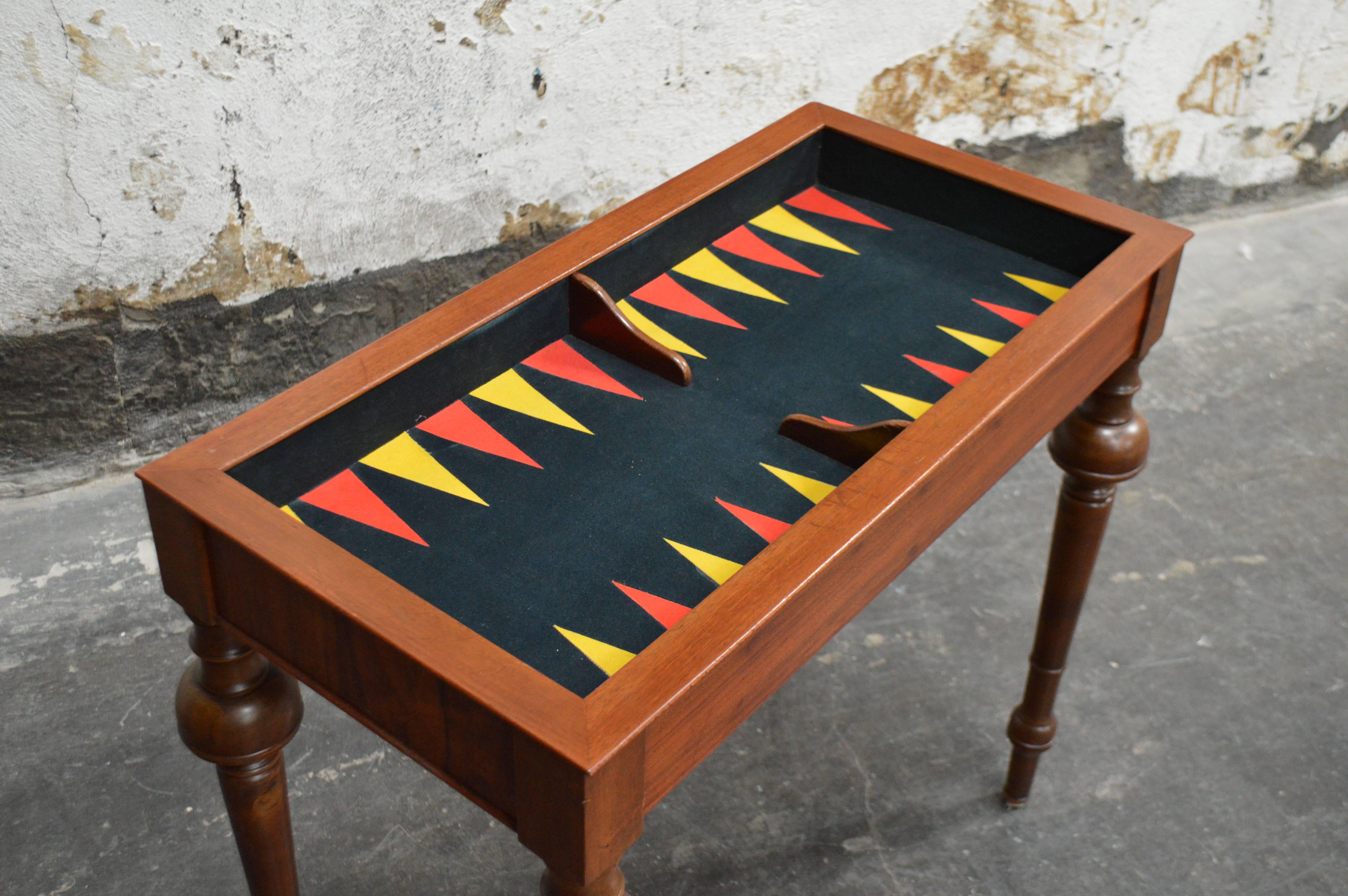 Swedish Neoclassical Mahogany Game Table Console In Good Condition For Sale In Atlanta, GA