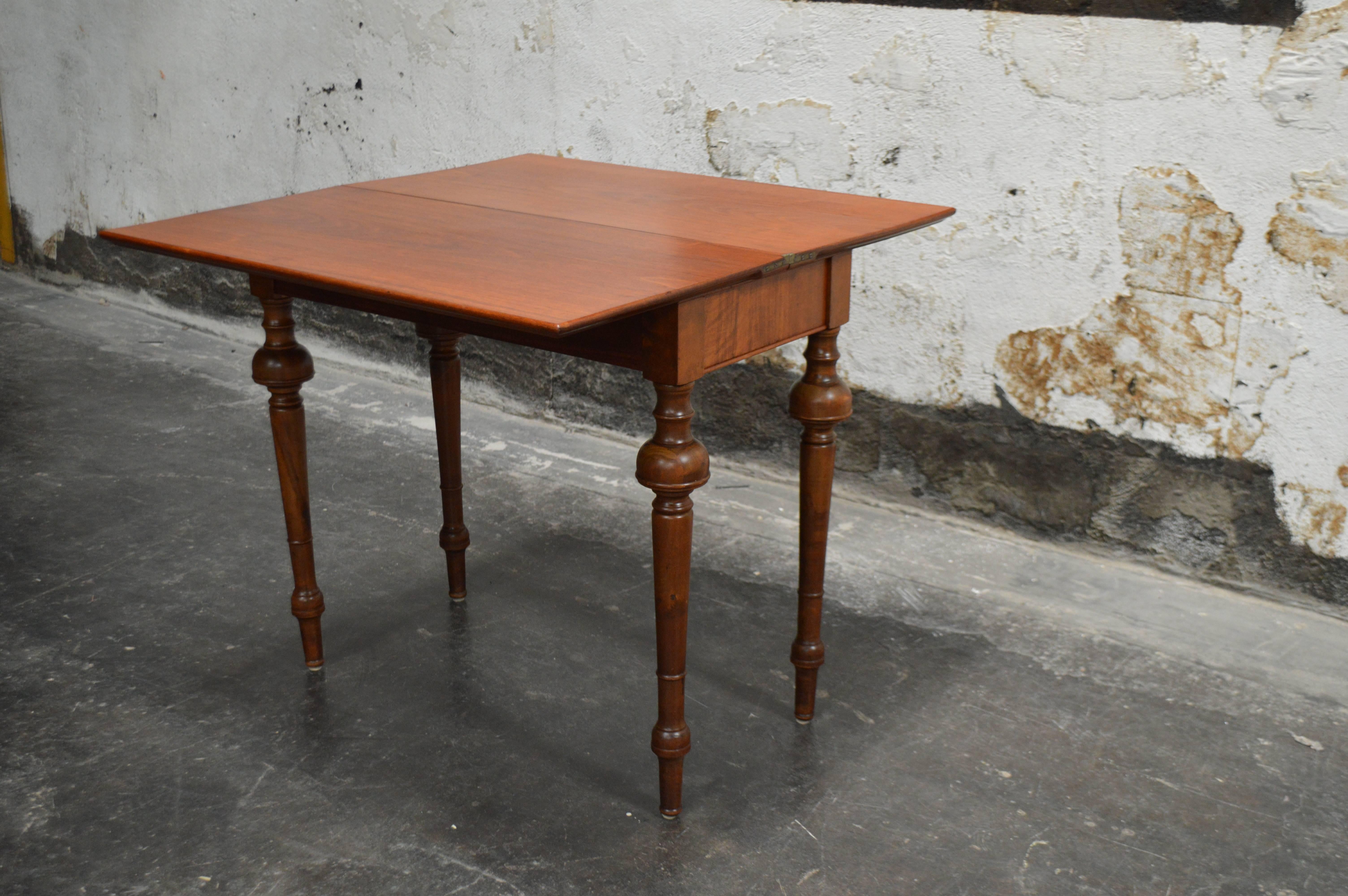 Swedish Neoclassical Mahogany Game Table Console For Sale 2