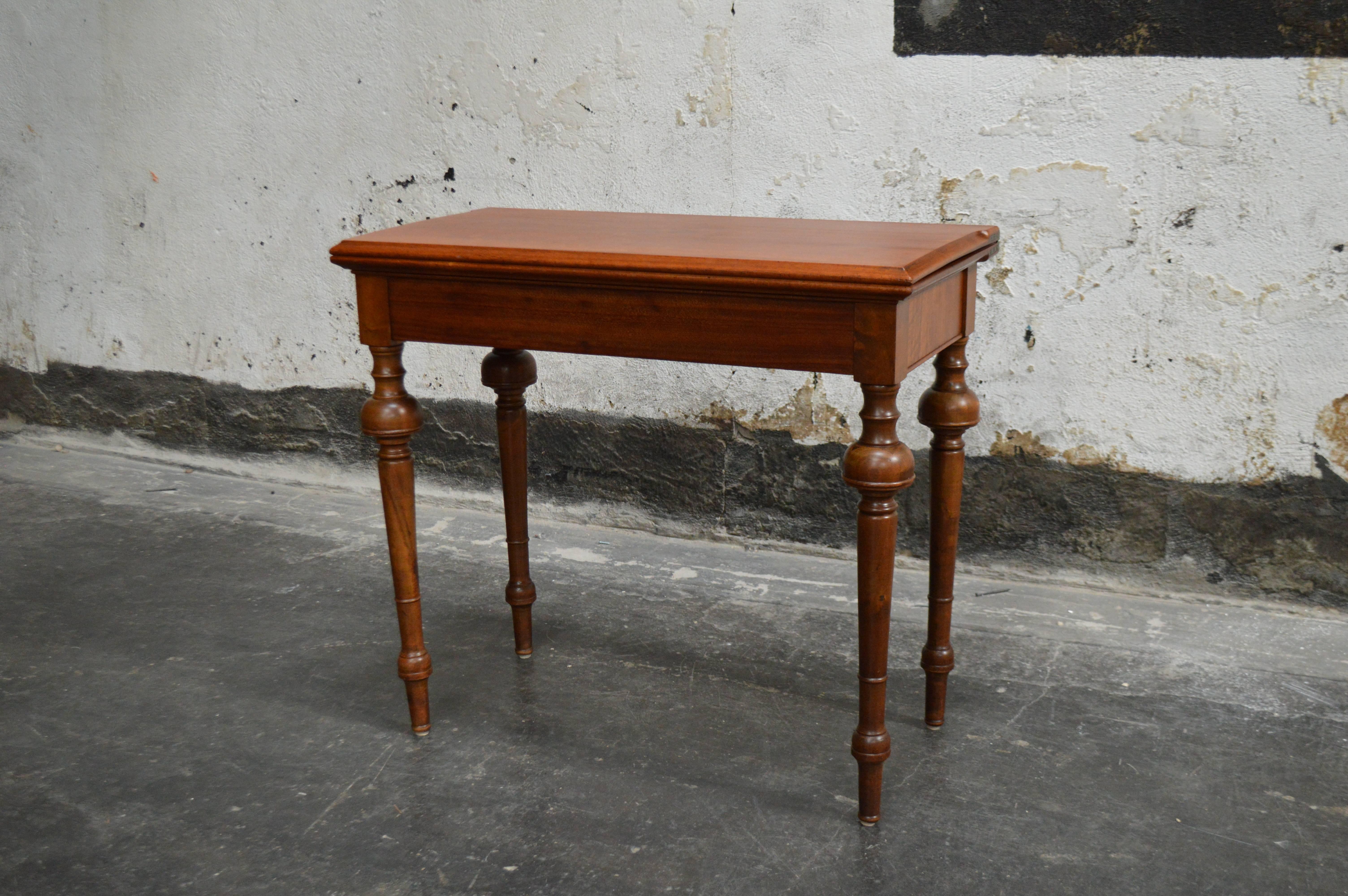Swedish Neoclassical Mahogany Game Table Console For Sale 5