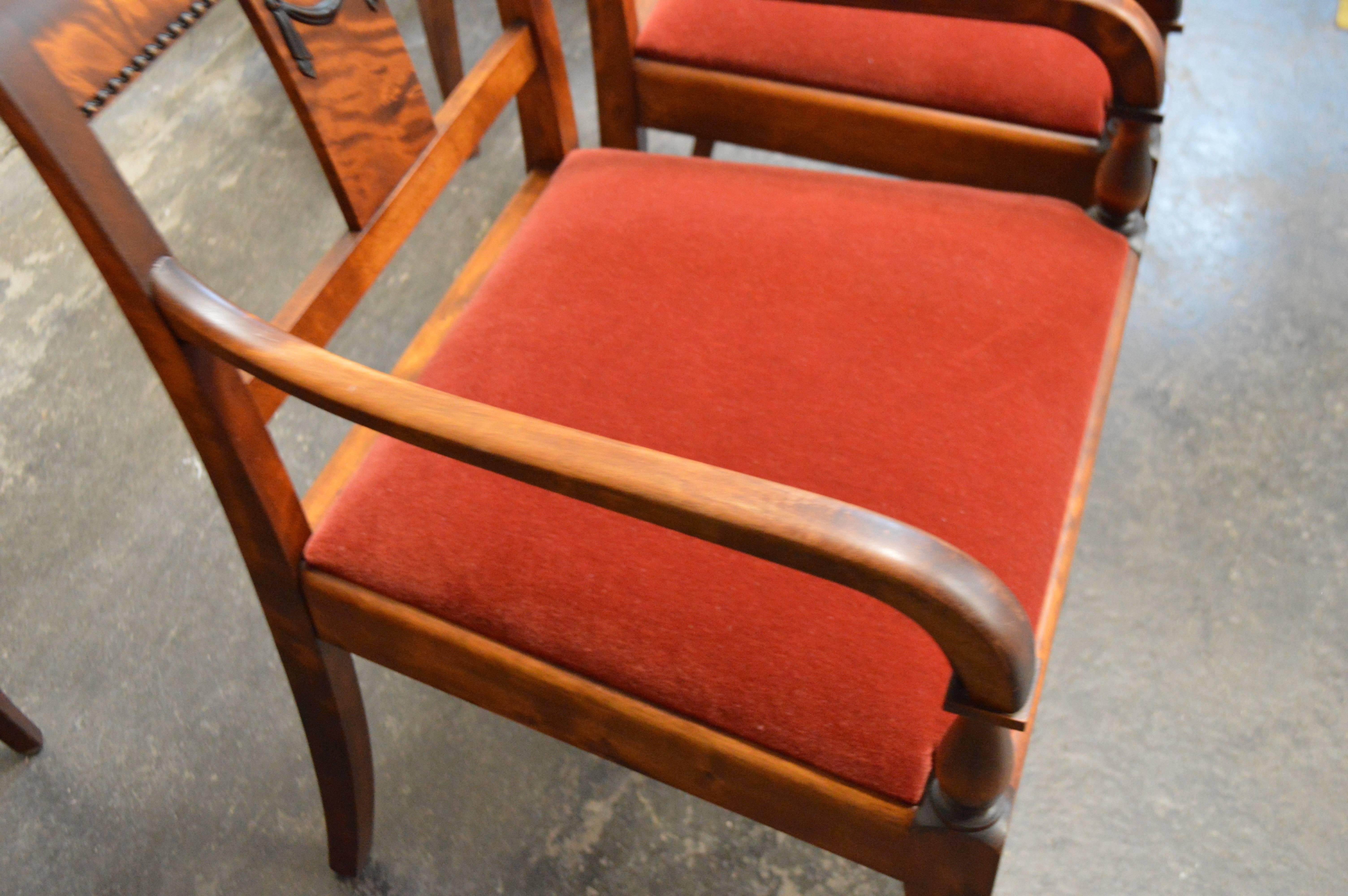 Set of Four Vintage Swedish Neoclassical Style Armchairs 1