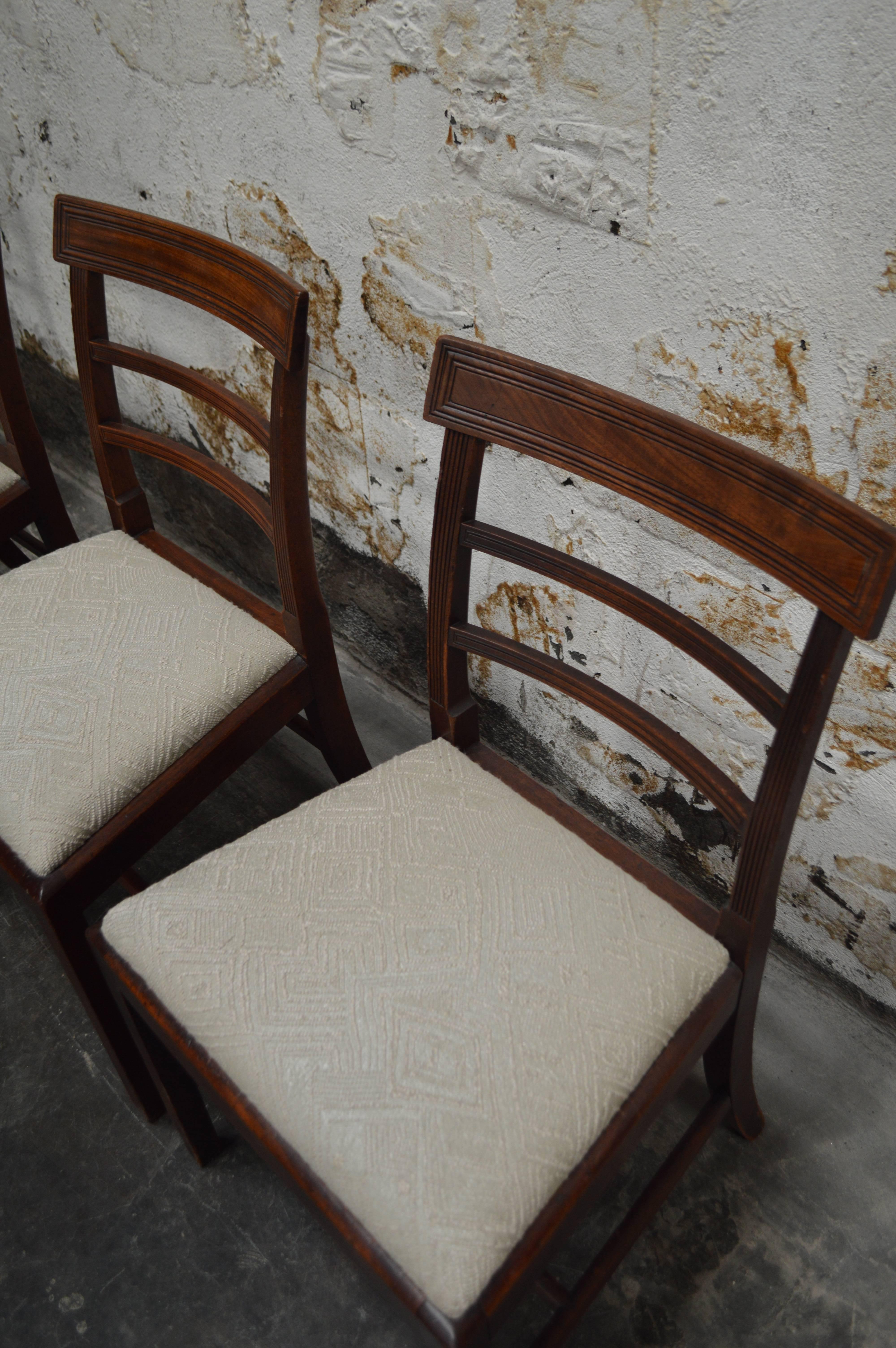 Set of Six Swedish Art Deco Mahogany Dining Chairs 6