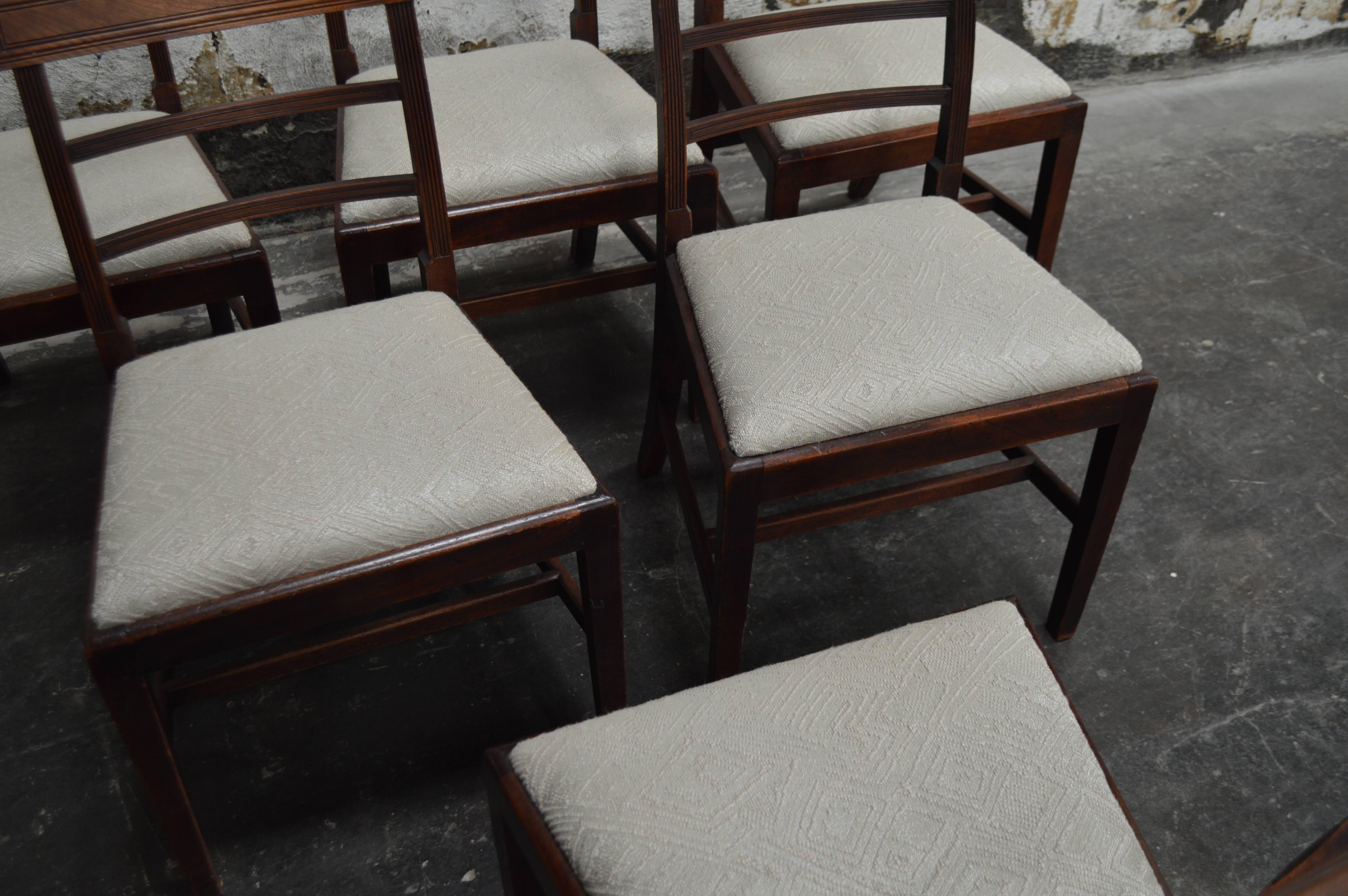 Set of Six Swedish Art Deco Mahogany Dining Chairs 3