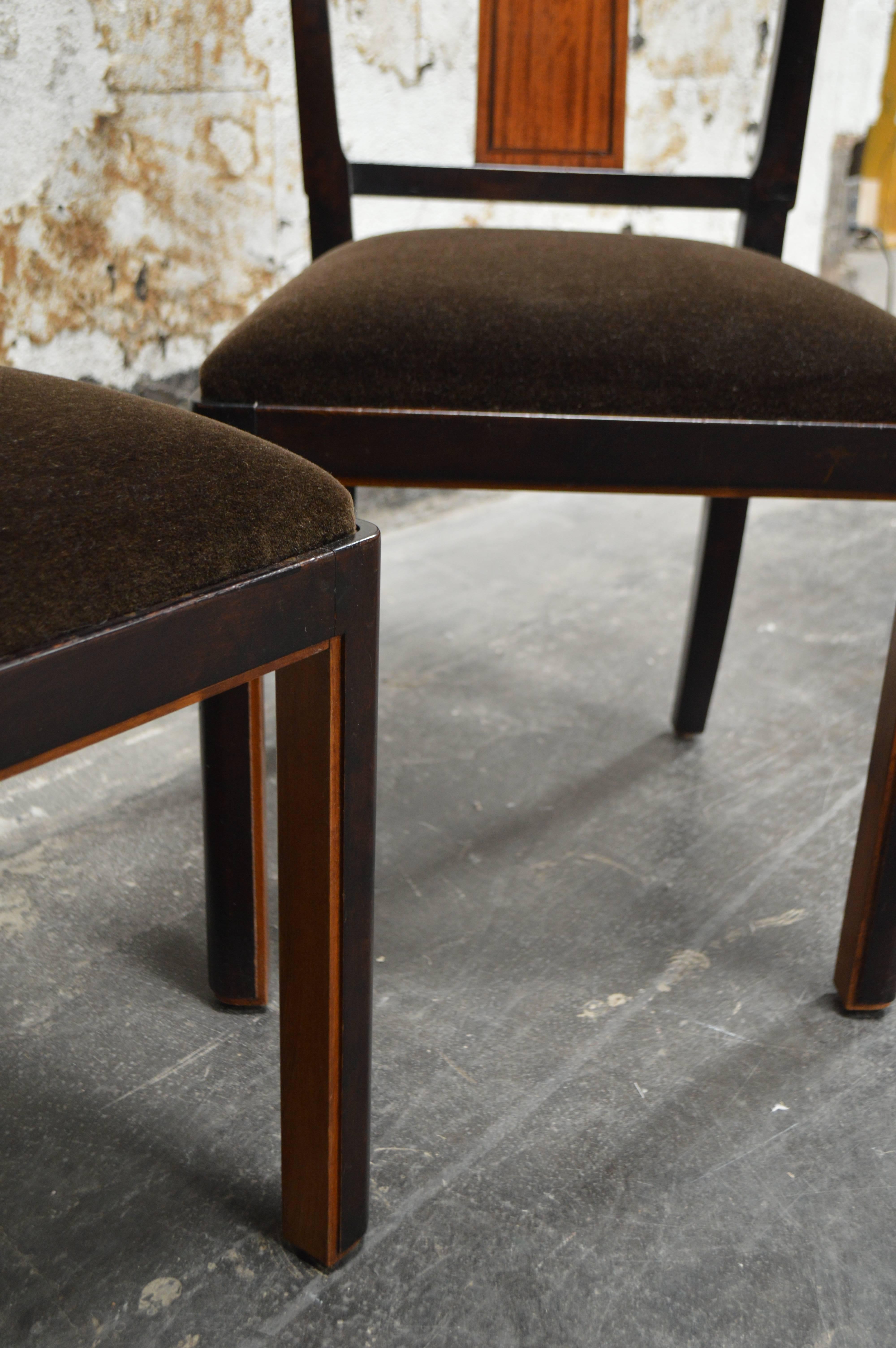 Suédois Paire de chaises d'appoint suédoises Grace incrustées de Carl Malmsten en vente