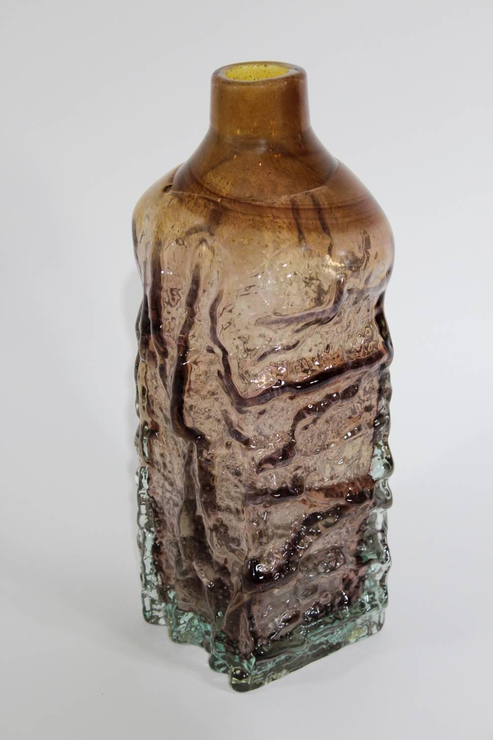 Maltese Midcentury Mdina Art Glass Vase by Michael Harris