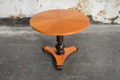 Swedish Art Deco Moderne Round Pedestal End or Side Table