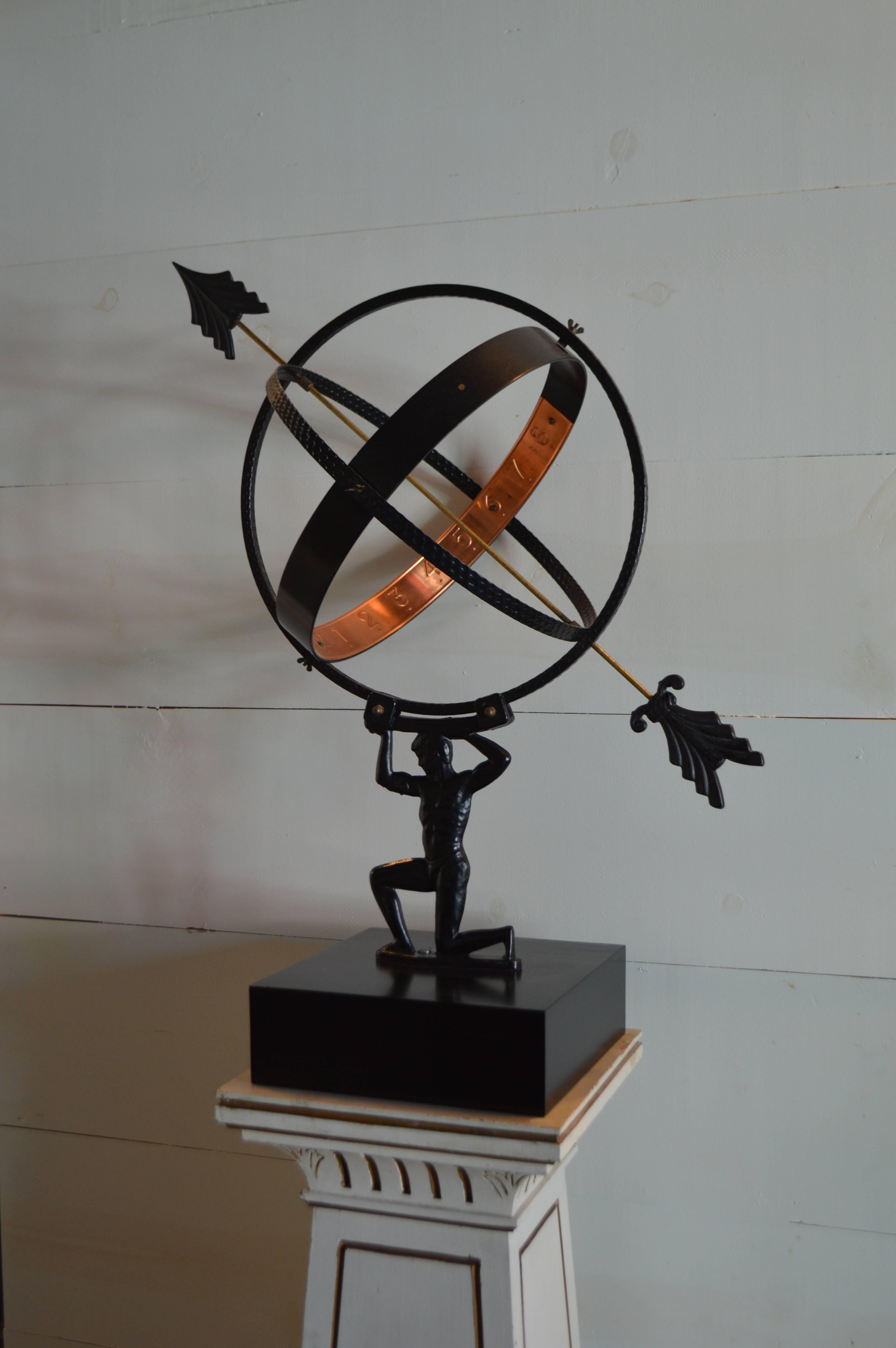 Swedish Armillary Sculpture In Good Condition For Sale In Atlanta, GA