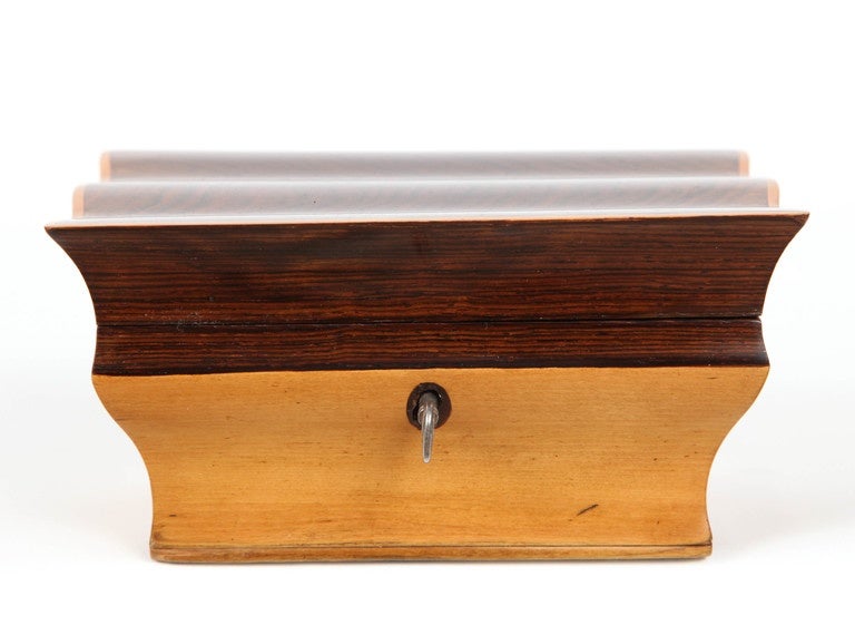 Rosewood and Fruitwood Scalloped Box