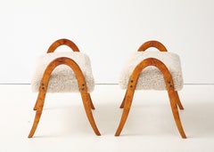 Pareja de taburetes modernistas suecos, Ca. 1950s