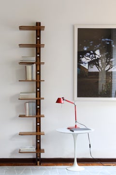 Contemporary Book Shelf Stand in Brazilian Hardwood by Leo Strauss