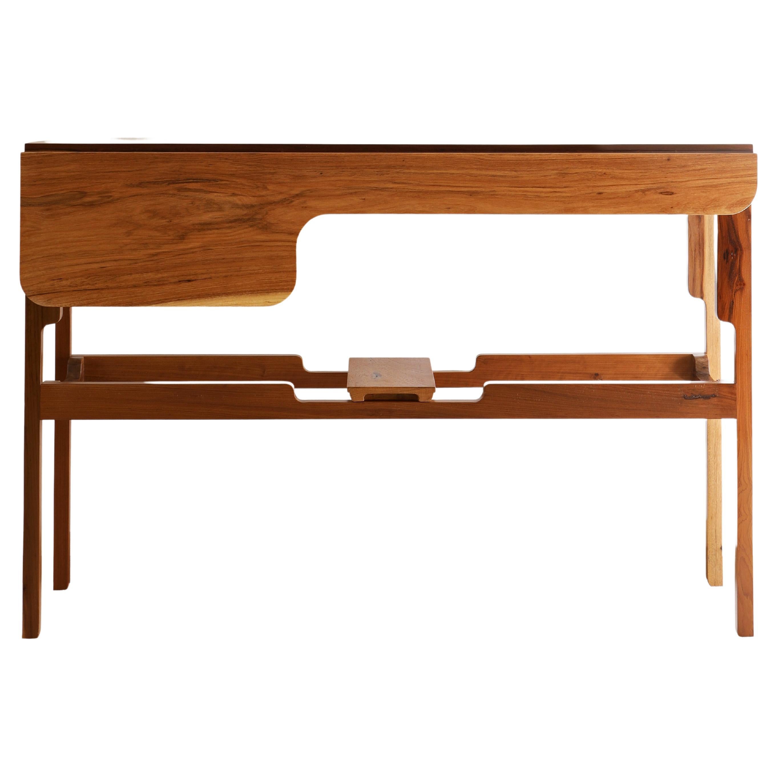 Contemporary Console Table in Brazilian Hardwood by Leo Strauss For Sale