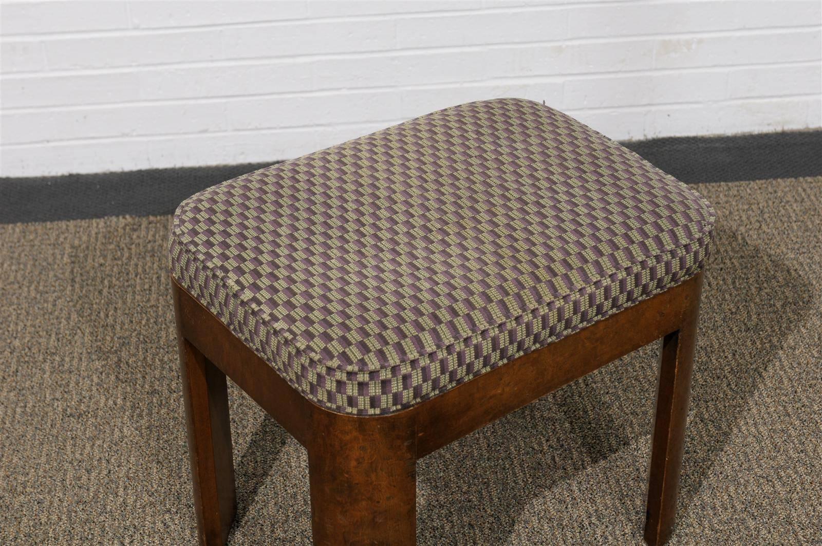 Polished Pair of Mid-Century Benches in Burl wood