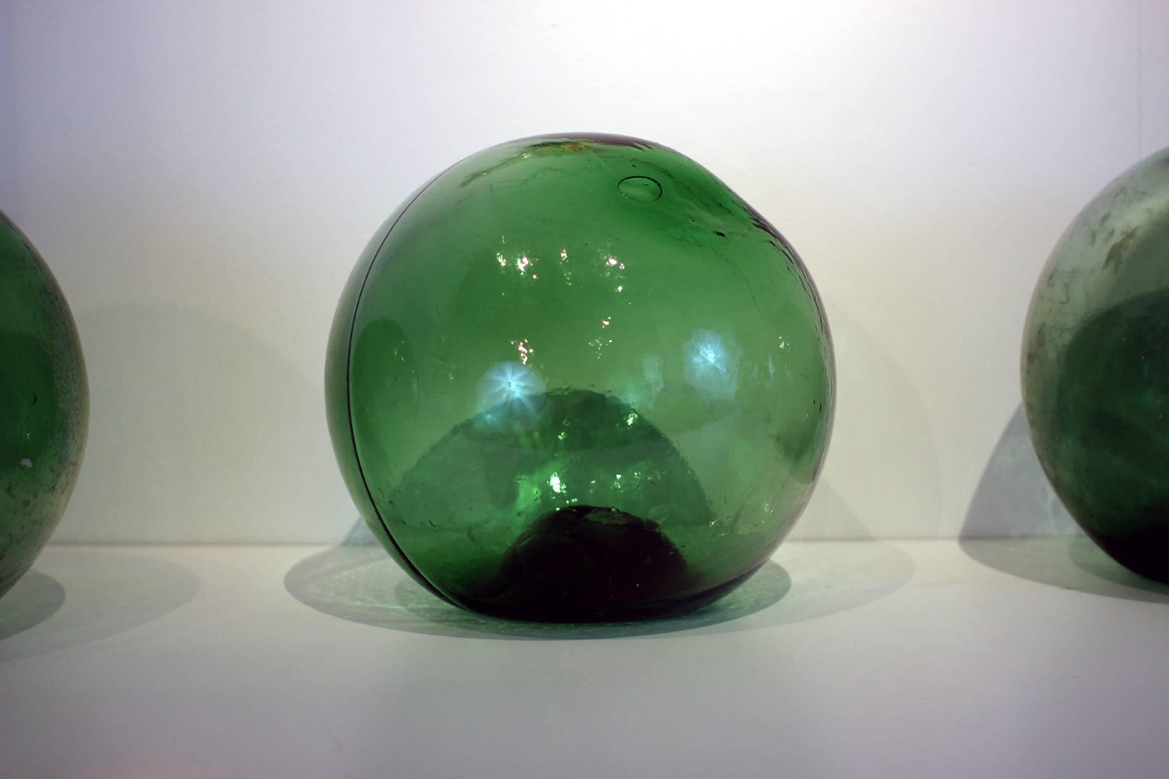 Folk Art Collection of Huge Glass Fishing Floats