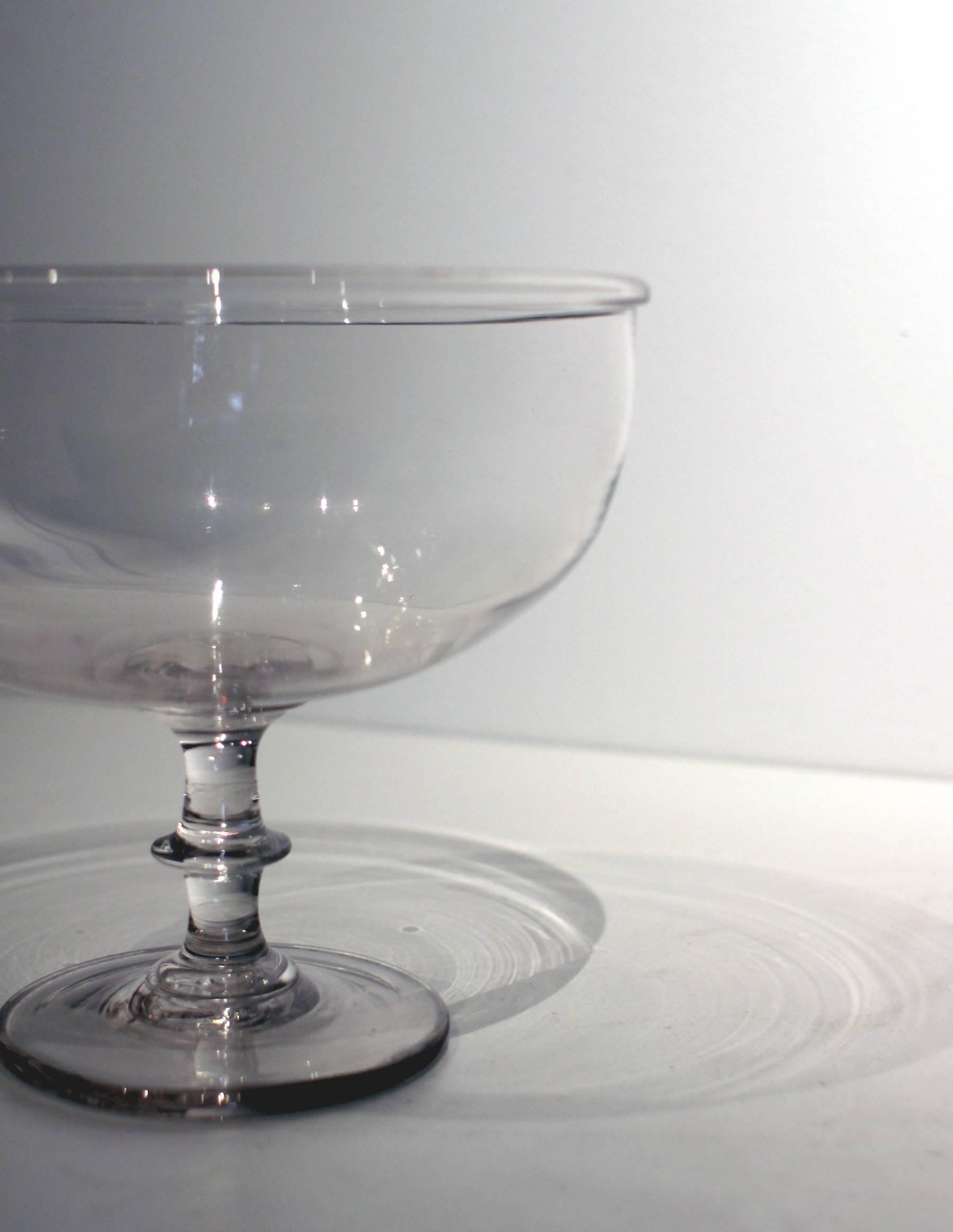 Federal New England Blown Glass Compote, Early 19th Century