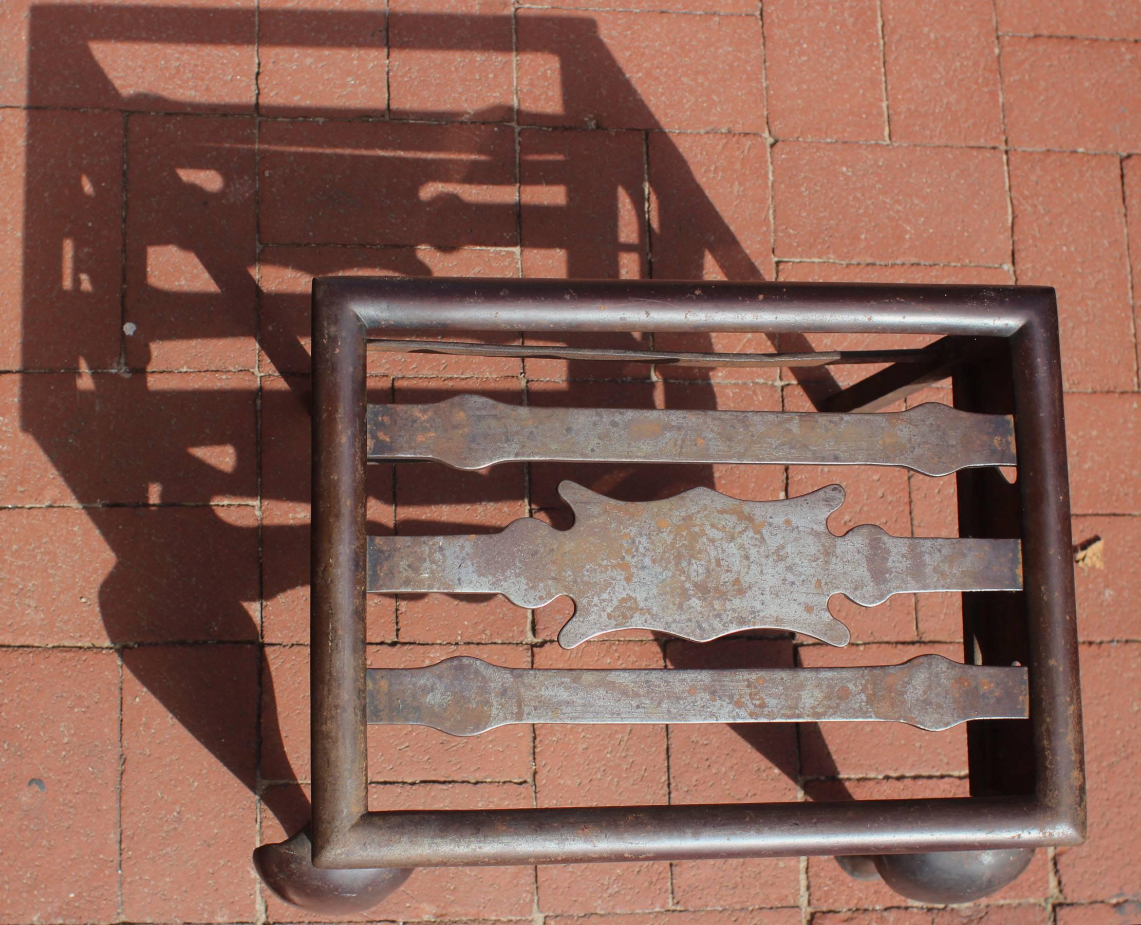 Steel Footman's Trivet, 19th Century In Excellent Condition For Sale In Philadelphia, PA
