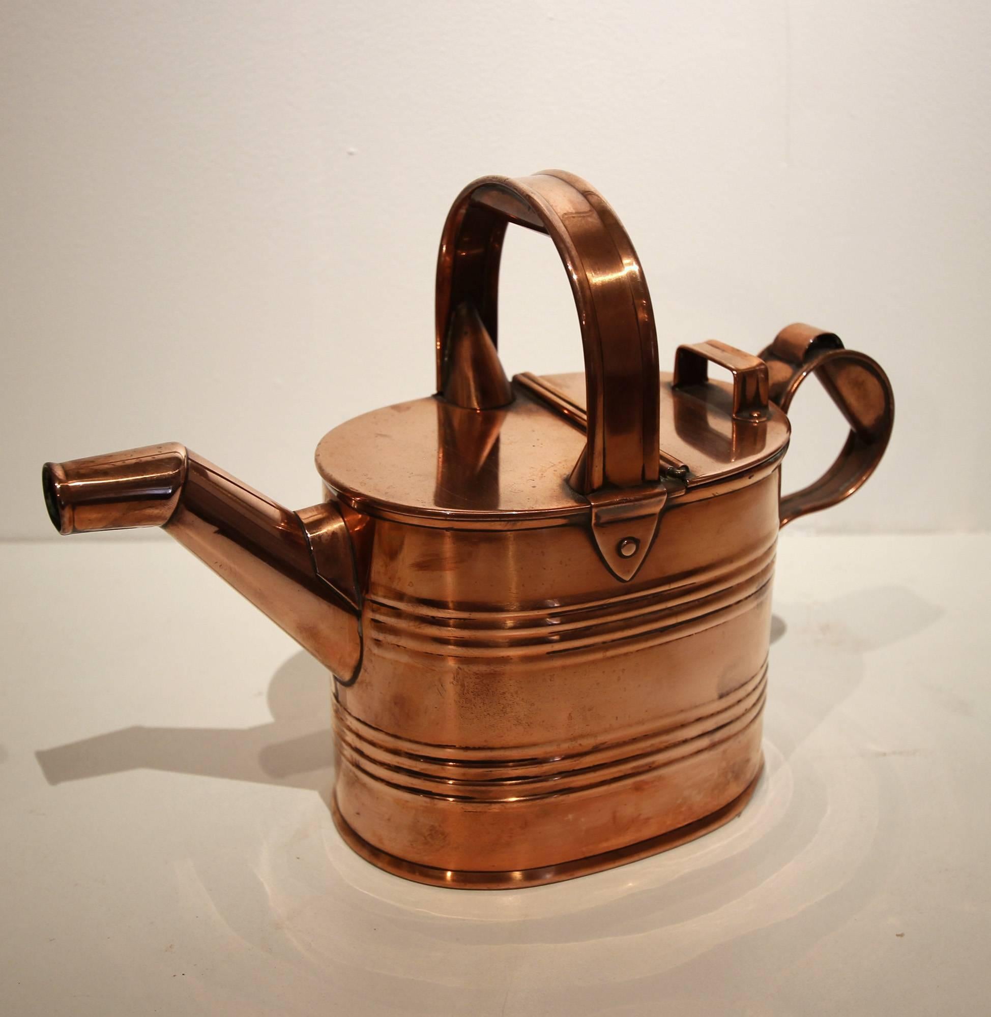 Edwardian Brass and Copper Watering Cans, England, Late 19th Century For Sale