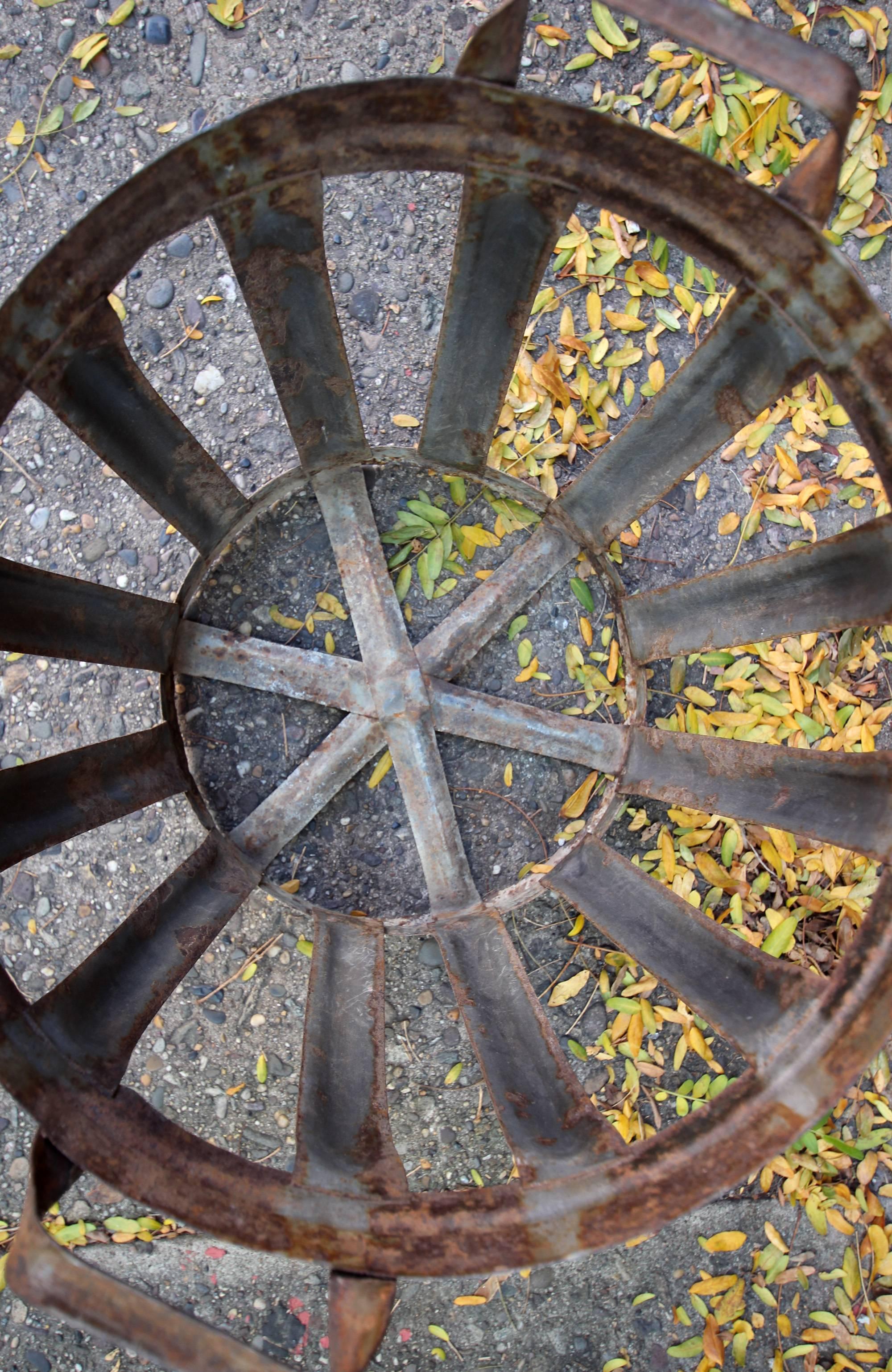 Iron Basket with Handles, American, Early 20th Century In Good Condition For Sale In Philadelphia, PA