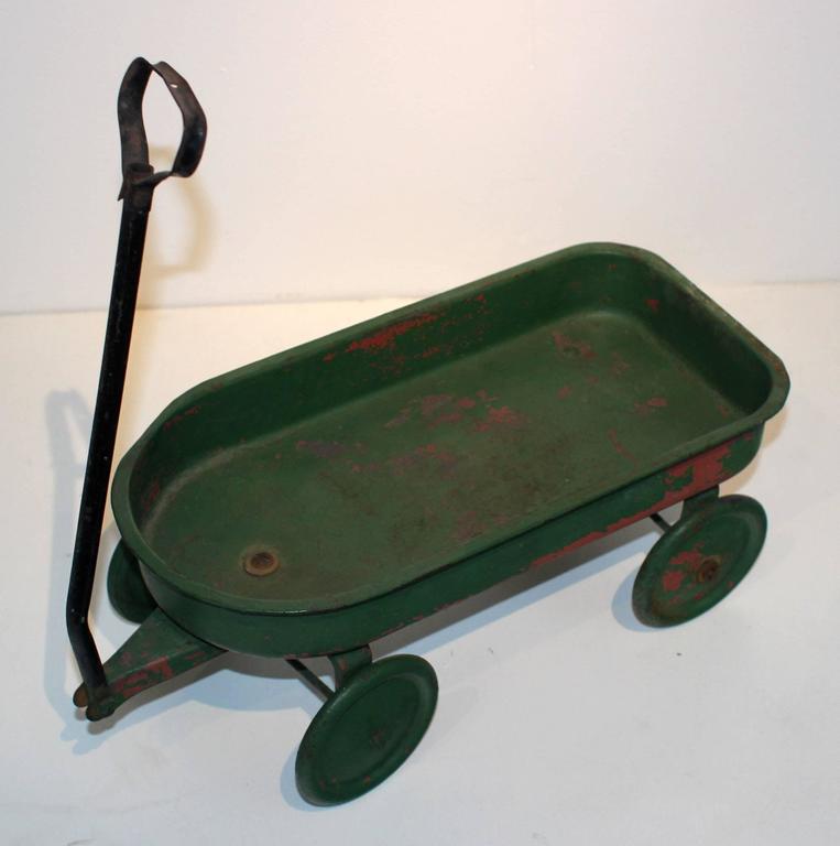 Painted Green Toy Wagon at 1stDibs